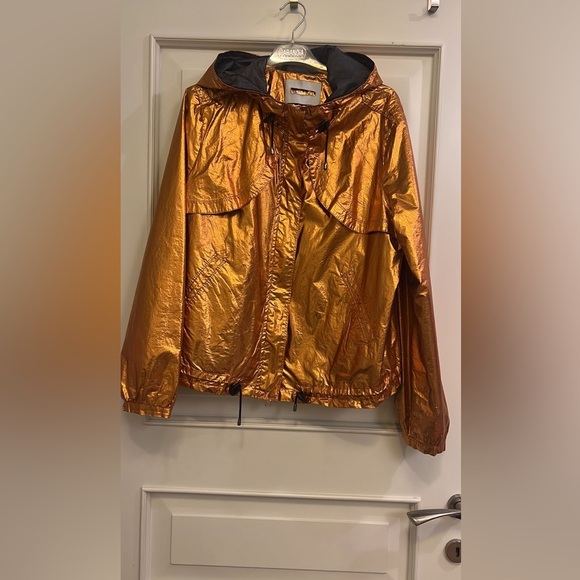 MaxMara Gold Utility Jacket Hooded Lightweight Design - Picture 1 of 8